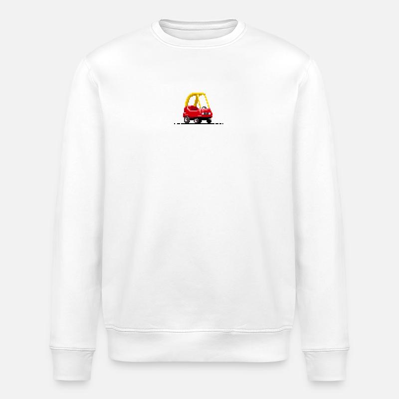 Kinder-Pixel-Auto - Stanley/Stella Unisex Bio-Sweatshirt ROLLER - Weiß