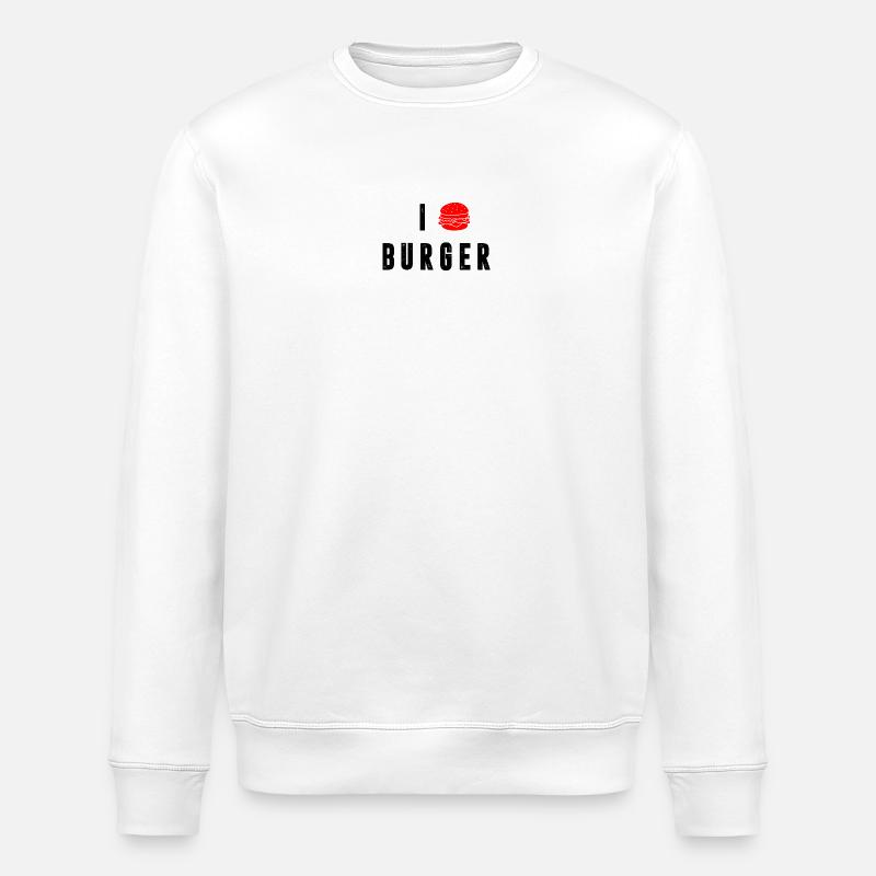 Ich liebe Burger - Stanley/Stella Unisex Bio-Sweatshirt ROLLER - Weiß