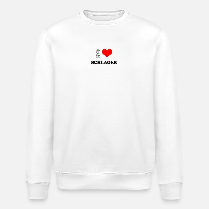 Ich liebe Schlager - Stanley/Stella Unisex Bio-Sweatshirt ROLLER - Weiß