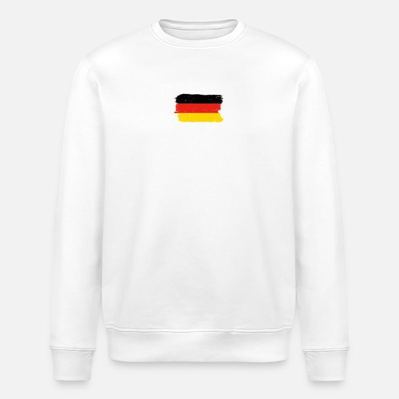 Graphique du drapeau rouge jaune - Sweat bio ROLLER Stanley/Stella Unisexe - blanc