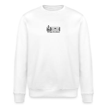 Enjoy the silence - Stanley/Stella Unisex Bio-Sweatshirt ROLLER - Weiß - Vorne - Nik (191cm)