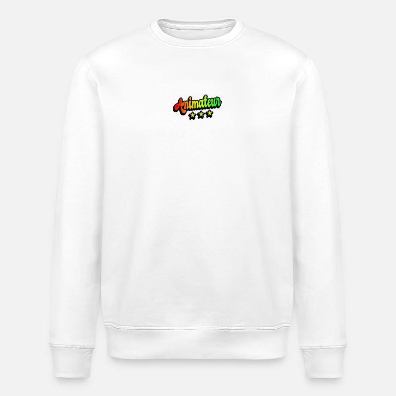 Animator Rainbow Design - Stanley/Stella ROLLER Unisex Organic Sweatshirt - white