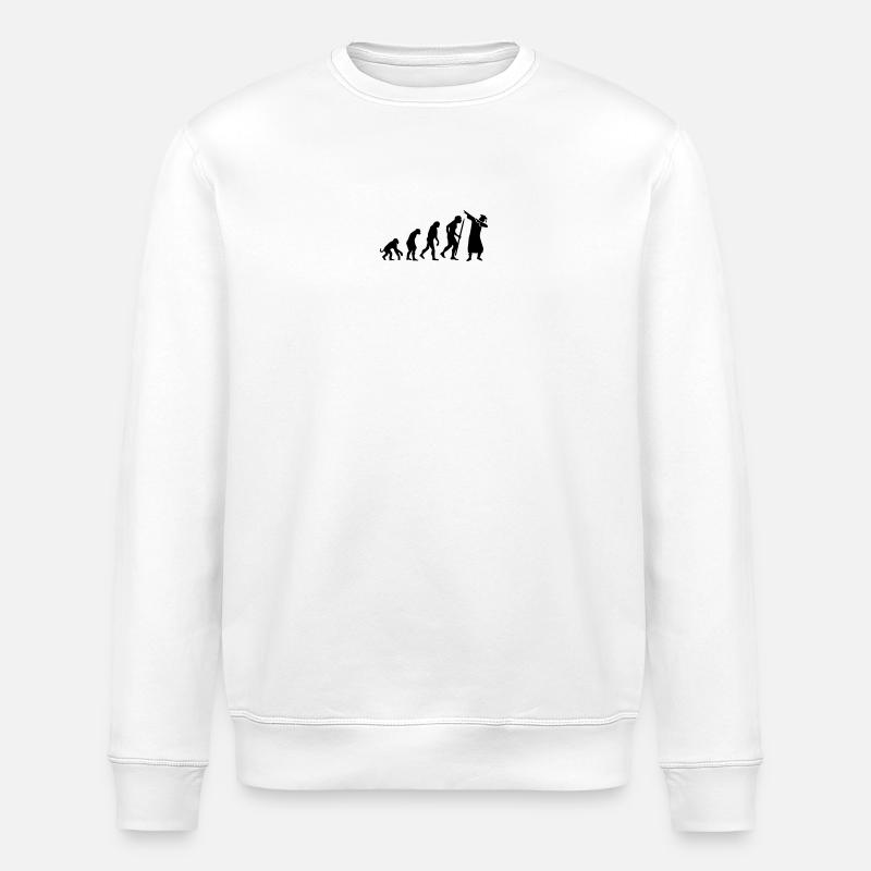 Evolution dab dabbing graduation college student - Stanley/Stella Unisex Bio-Sweatshirt ROLLER - Weiß