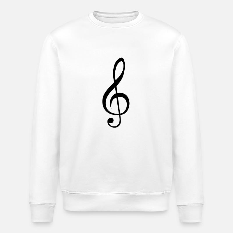 clef icon - Stanley/Stella ROLLER Unisex Organic Sweatshirt - white