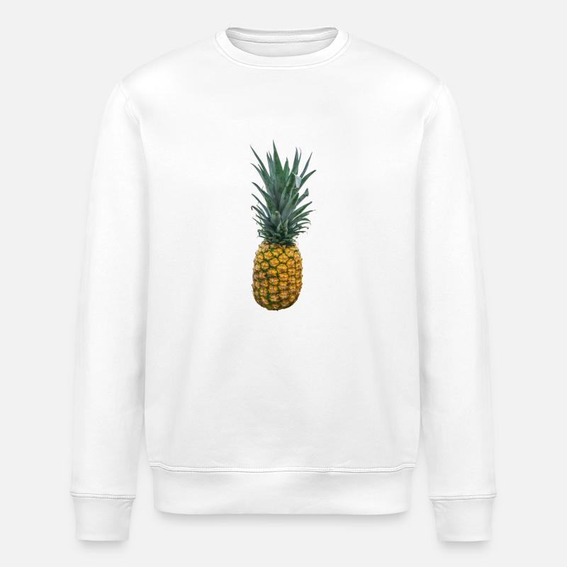 Pineapple Fruit - Stanley/Stella ROLLER Unisex Organic Sweatshirt - white