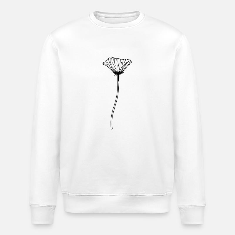 Fleur de pavot - Sweat bio ROLLER Stanley/Stella Unisexe - blanc