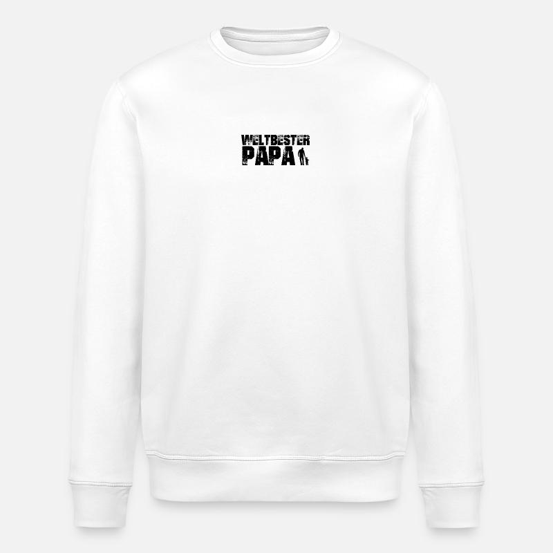 Weltbester Papa - Stanley/Stella Unisex Bio-Sweatshirt ROLLER - Weiß