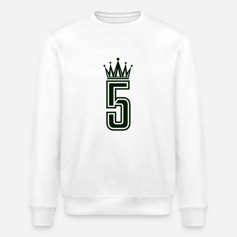 5 Couronne - Sweat bio ROLLER Stanley/Stella Unisexe - blanc