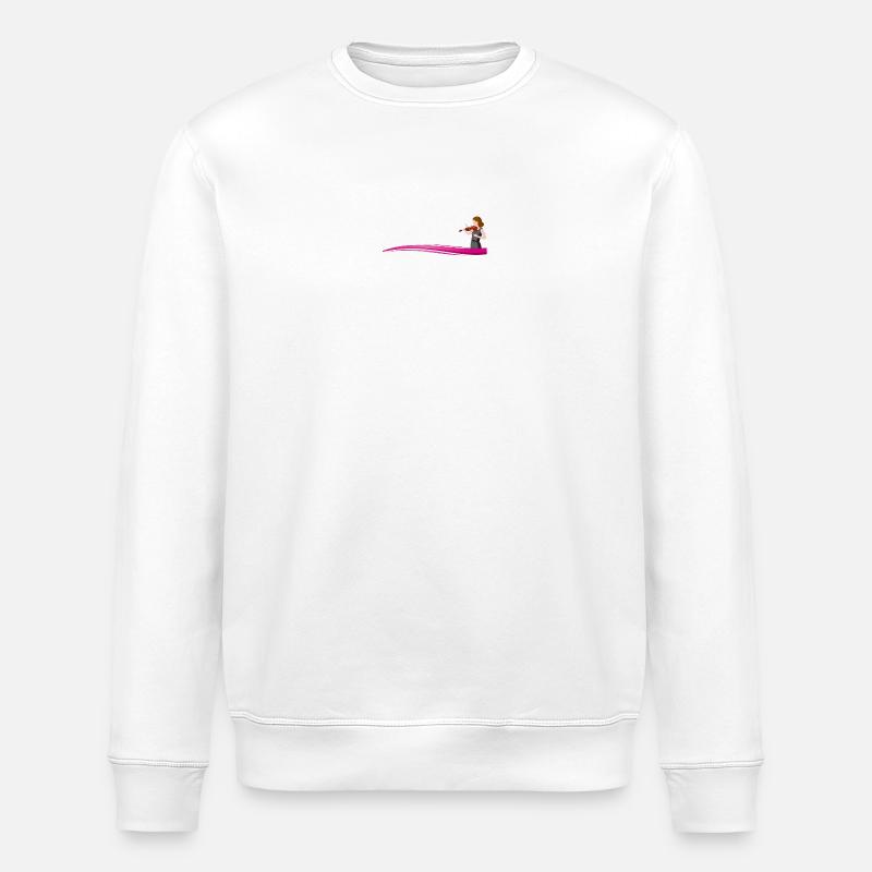 Violinistin on a wave - Stanley/Stella Unisex Bio-Sweatshirt ROLLER - Weiß