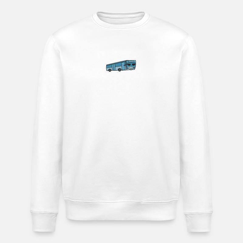 Bus avec lunettes de soleil - Sweat bio ROLLER Stanley/Stella Unisexe - blanc