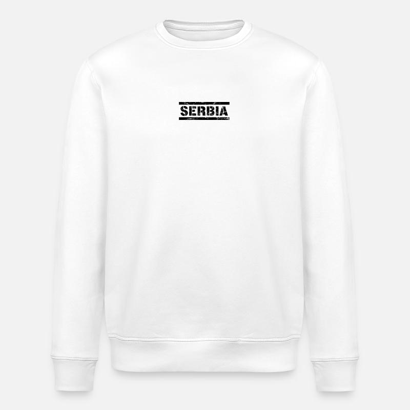 Serbia - Stanley/Stella Unisex Bio-Sweatshirt ROLLER - Weiß