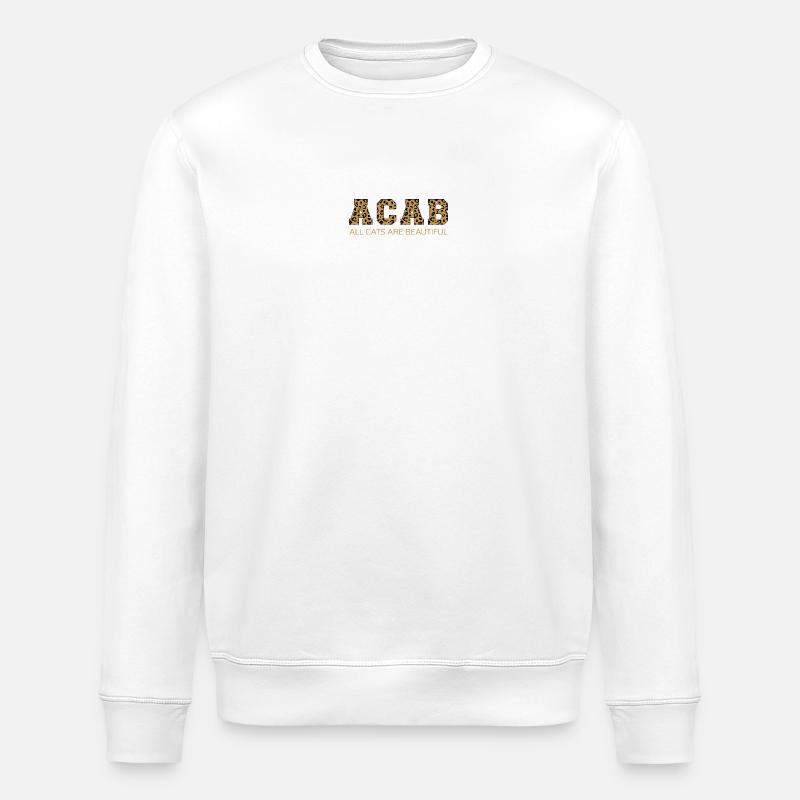 ACAB All Cats Are Beautiful - Stanley/Stella Unisex Bio-Sweatshirt ROLLER - Weiß