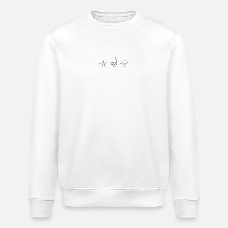 Schnorchel Silhouette Tauchgang - Stanley/Stella Unisex Bio-Sweatshirt ROLLER - Weiß