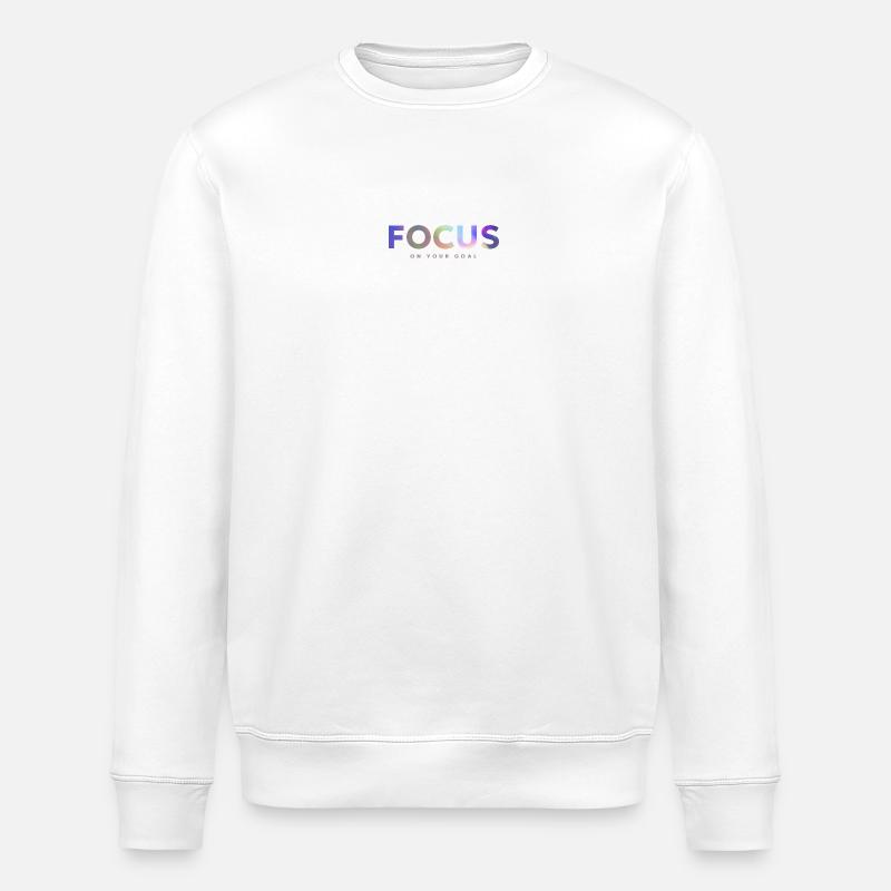 "FOCUS on your goal" - Stanley/Stella Unisex Bio-Sweatshirt ROLLER - Weiß