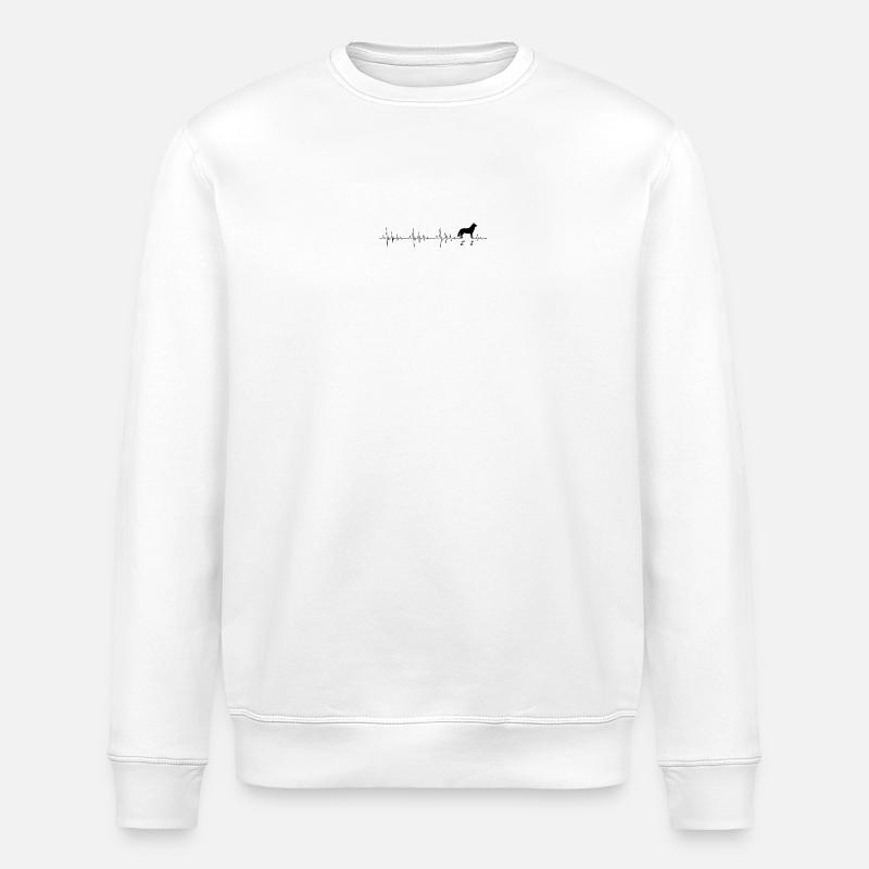 Chien à battement de cœur - Sweat bio ROLLER Stanley/Stella Unisexe - blanc