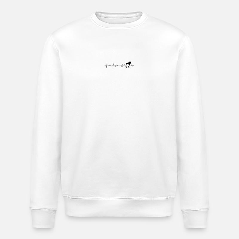 Herzschlag Löwe - Stanley/Stella Unisex Bio-Sweatshirt ROLLER - Weiß