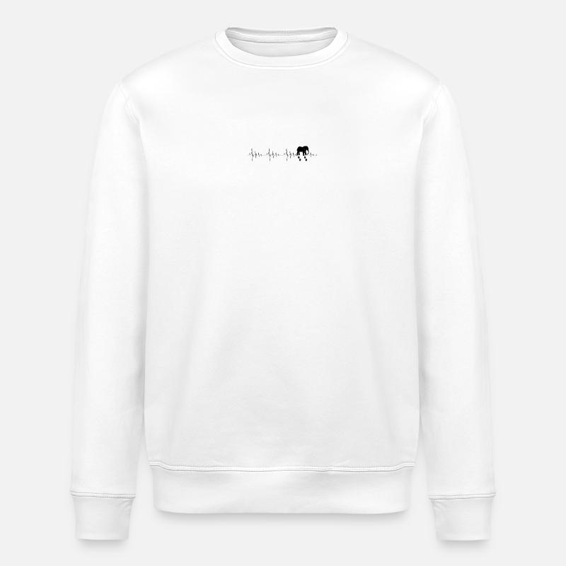 Herzschlag Elefant - Stanley/Stella Unisex Bio-Sweatshirt ROLLER - Weiß