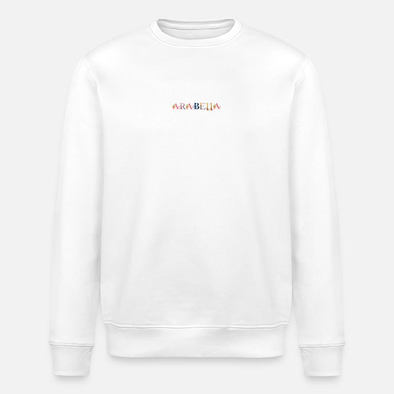 ARABELLA Name mit Blumen geschmückt - Stanley/Stella Unisex Bio-Sweatshirt ROLLER - Weiß