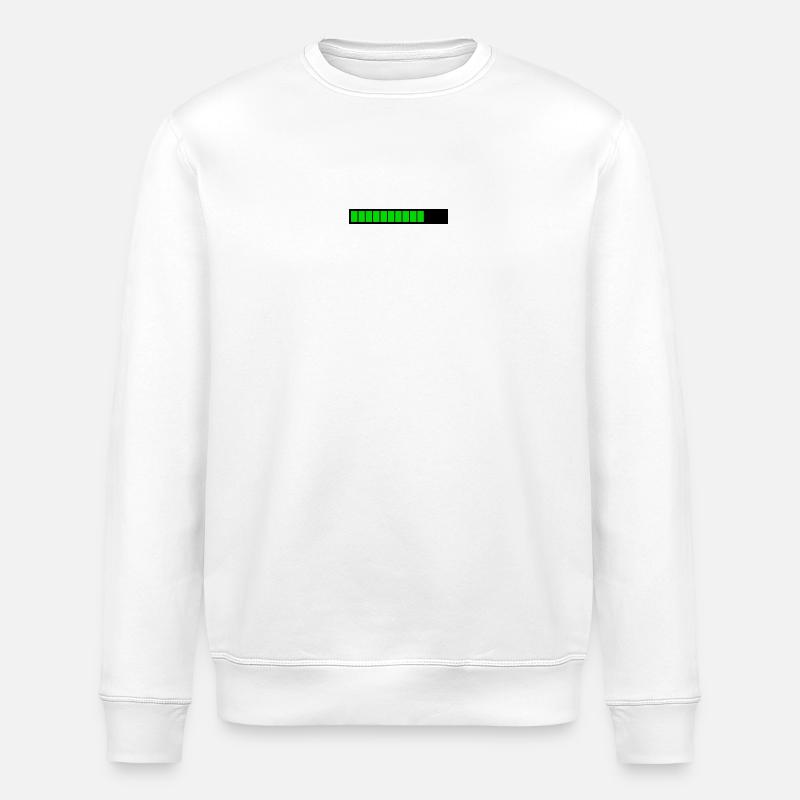 Rectangle loading bar Black Green (75%) - Stanley/Stella ROLLER Unisex Organic Sweatshirt - white