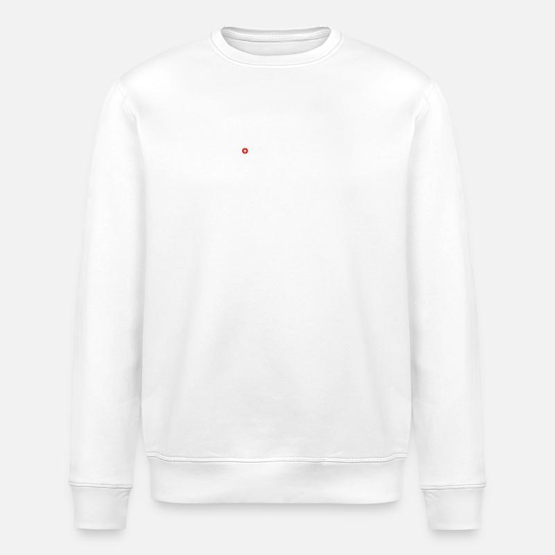Drapeau de la Suisse - Sweat bio ROLLER Stanley/Stella Unisexe - blanc