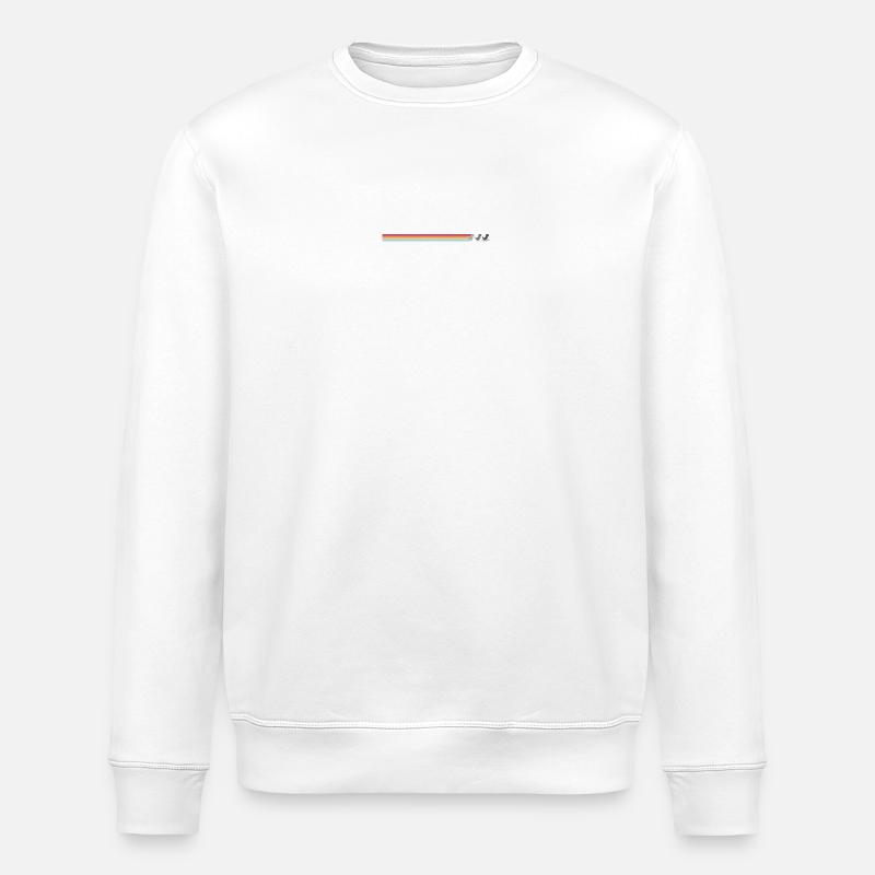 Silhouettes de chats rayées pastel - Sweat bio ROLLER Stanley/Stella Unisexe - blanc