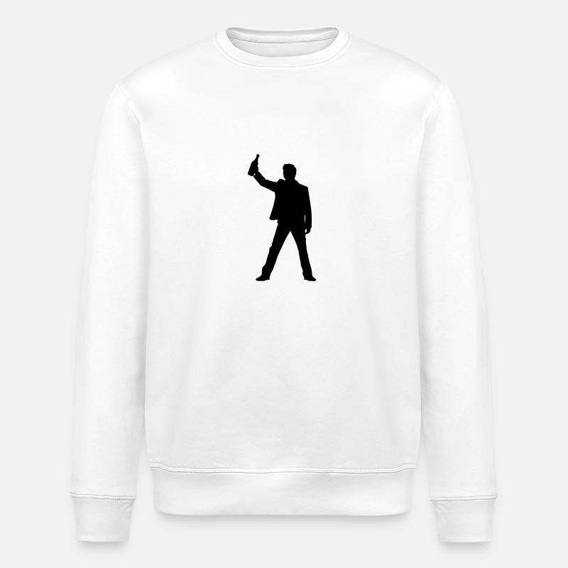 Drunk Silhouette - Stanley/Stella ROLLER Unisex Organic Sweatshirt - white
