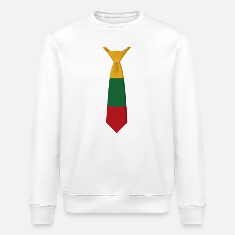 Lithuania Tie – Flaggendesign - Stanley/Stella Unisex Bio-Sweatshirt ROLLER - Weiß