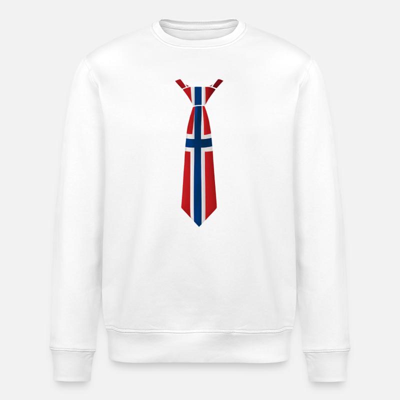 Cravate norvégienne – Conception du drapeau - Sweat bio ROLLER Stanley/Stella Unisexe - blanc