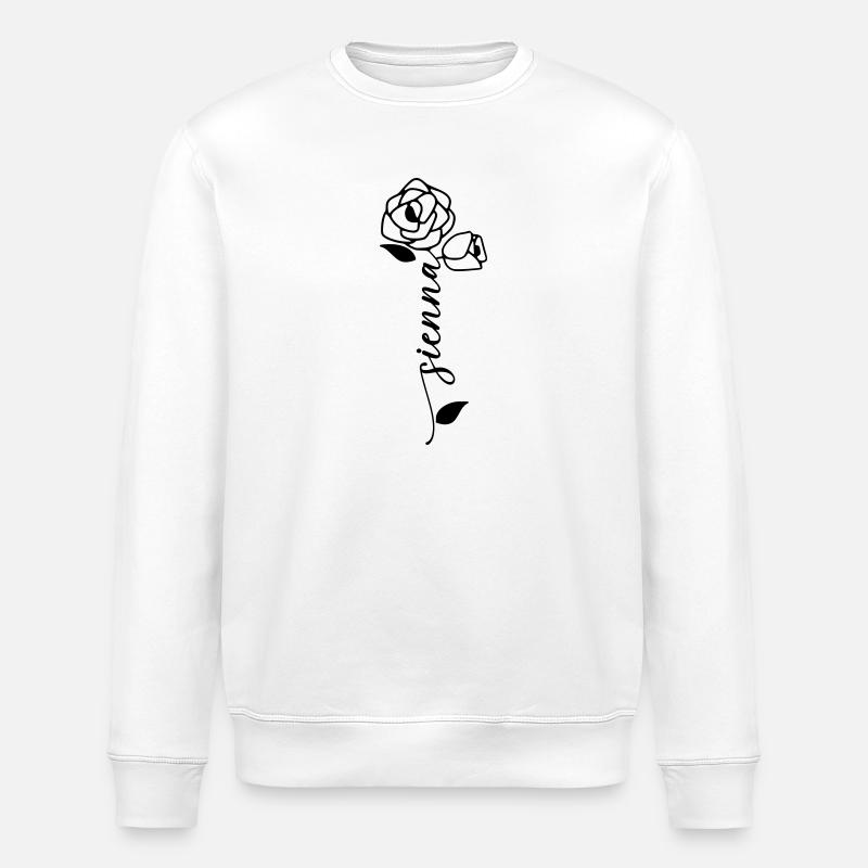 Sienne Nom Prénom Nom Fleur - Sweat bio ROLLER Stanley/Stella Unisexe - blanc
