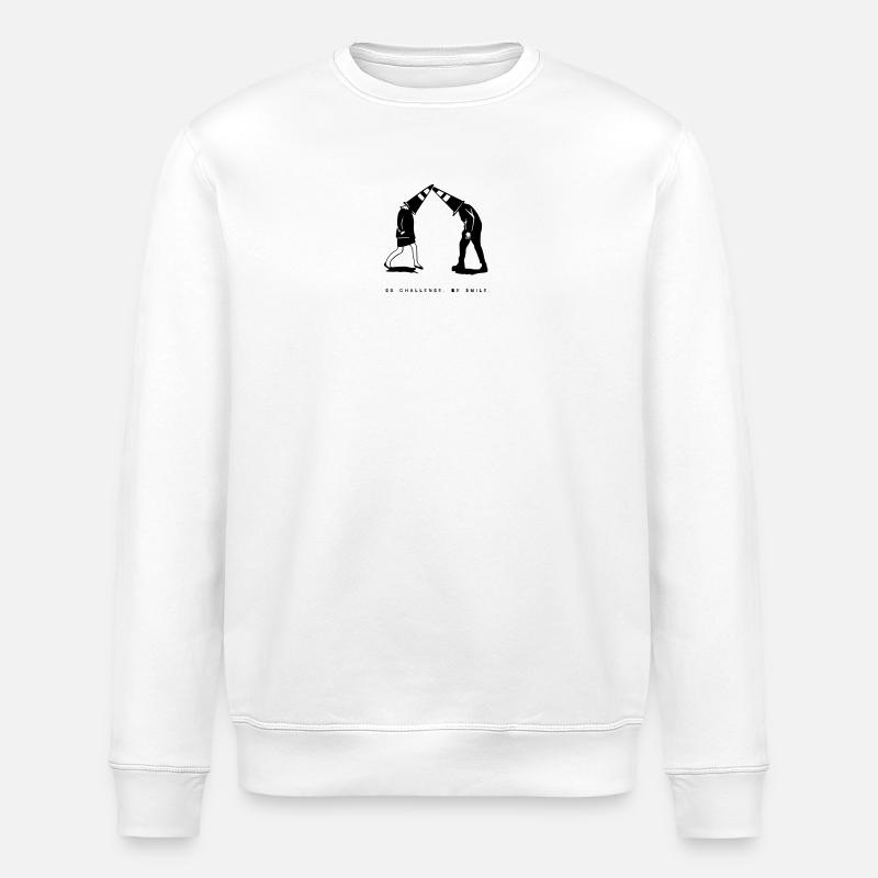 Restez idiot | parce que pourquoi pas - Sweat bio ROLLER Stanley/Stella Unisexe - blanc