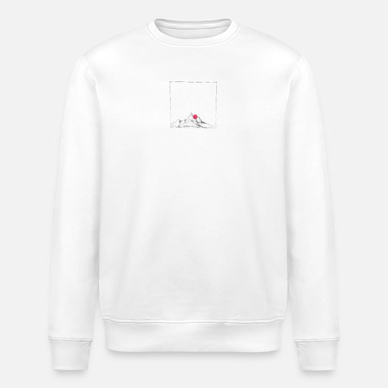 Blütenblatt-Kugel Minimal - Stanley/Stella Unisex Bio-Sweatshirt ROLLER - Weiß