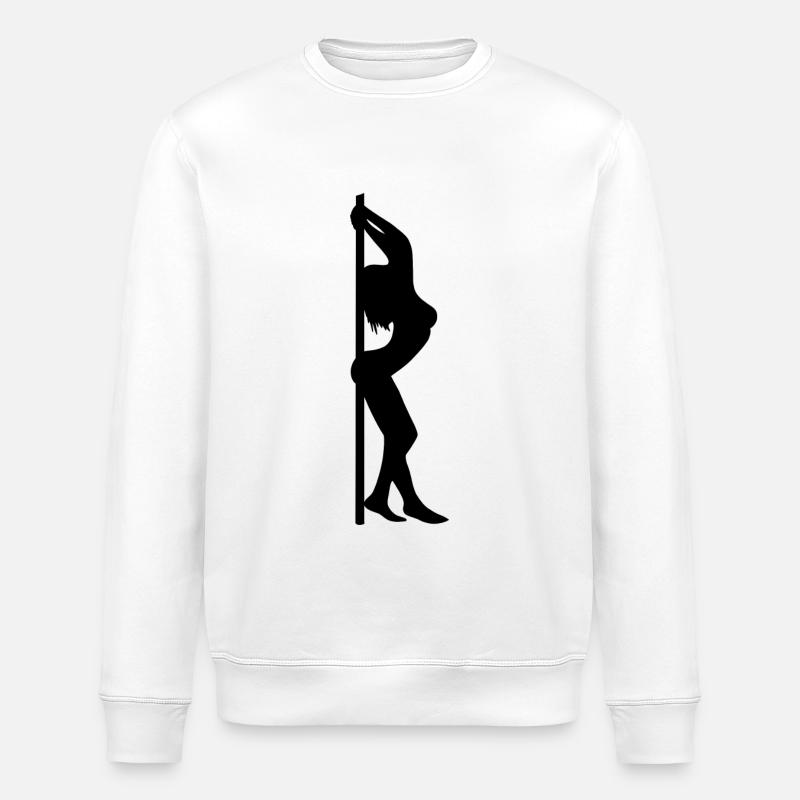 Poledance Pose an der Stange - Stanley/Stella Unisex Bio-Sweatshirt ROLLER - Weiß