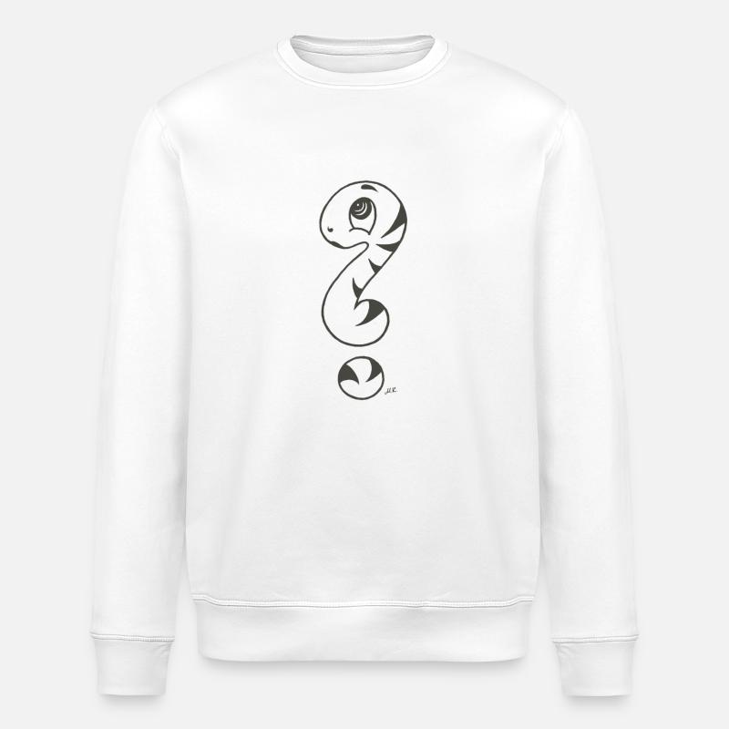 Point d’interrogation serpent - Sweat bio ROLLER Stanley/Stella Unisexe - blanc