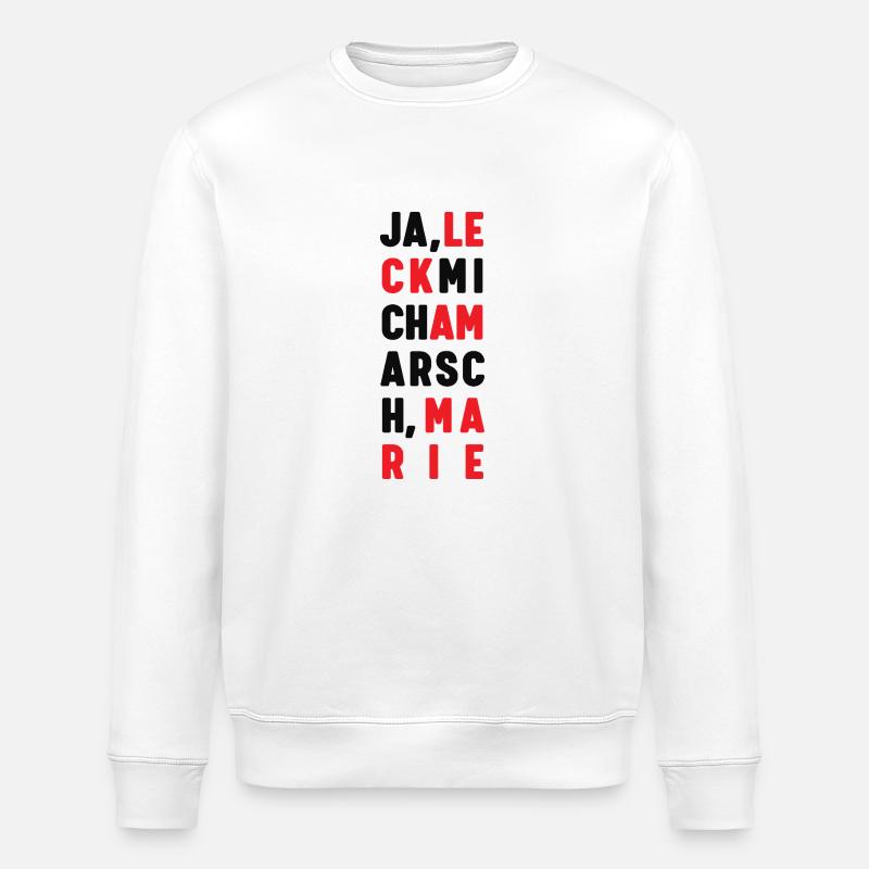 LeckmichamArschMarie - Stanley/Stella Unisex Bio-Sweatshirt ROLLER - Weiß