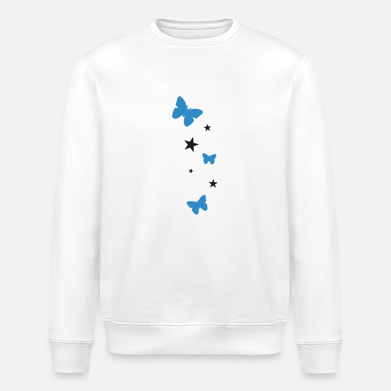 Stars and Butterflys - Stanley/Stella Unisex Bio-Sweatshirt ROLLER - Weiß