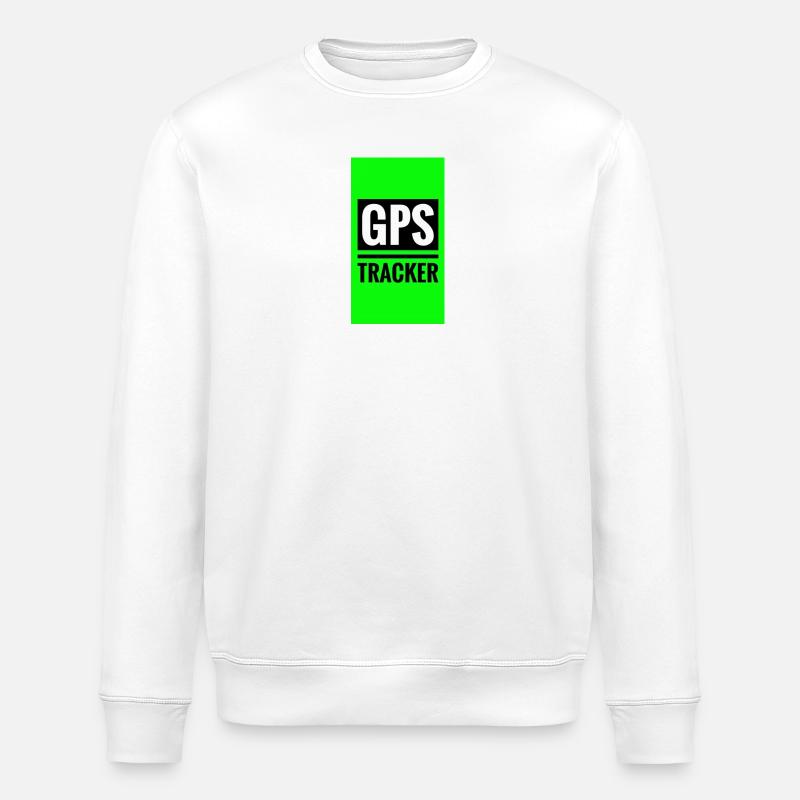 GPS-Tracking-ähnliches Design - Stanley/Stella Unisex Bio-Sweatshirt ROLLER - Weiß