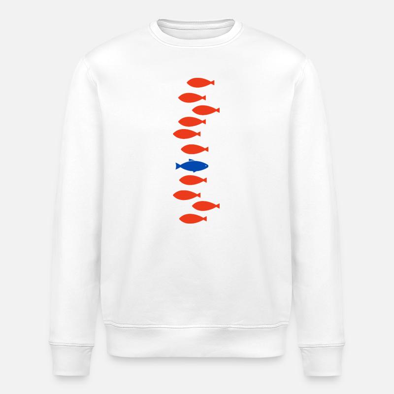 Single Fish - Stanley/Stella Unisex Bio-Sweatshirt ROLLER - Weiß