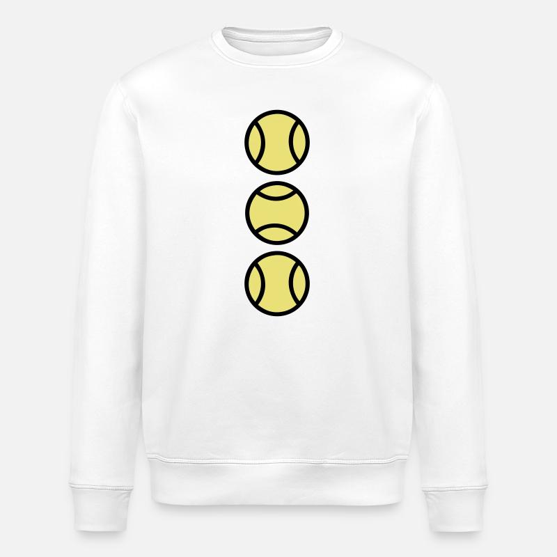 Drei Tennisbälle Ausrüstung Retro - Stanley/Stella Unisex Bio-Sweatshirt ROLLER - Weiß