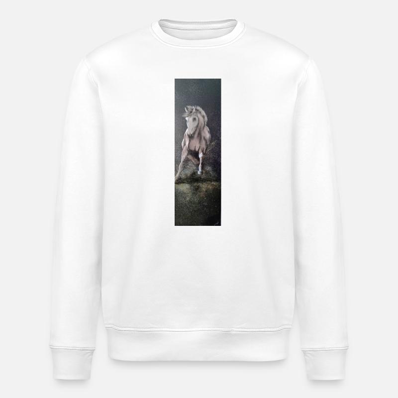 Cheval Sauvage - Sweat bio ROLLER Stanley/Stella Unisexe - blanc
