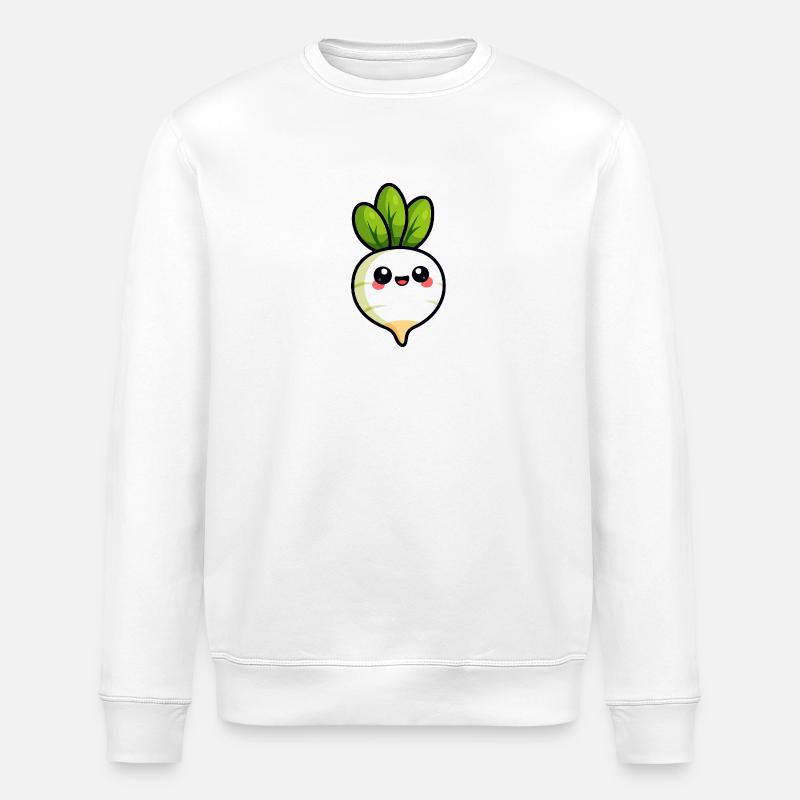 Radish / Vegetables - Stanley/Stella ROLLER Unisex Organic Sweatshirt - white
