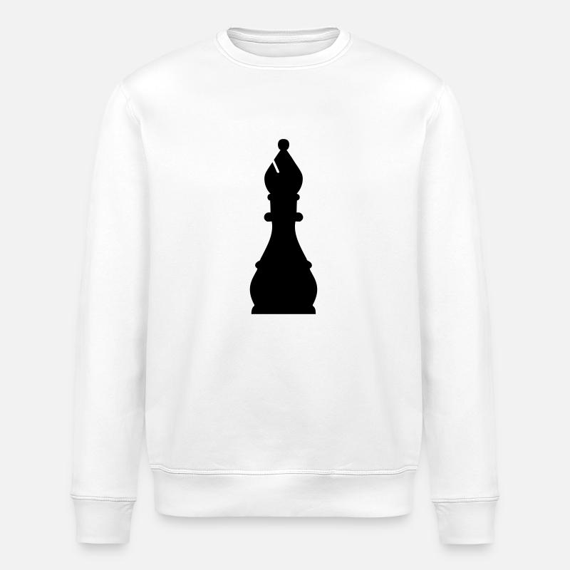 chess bishop - Stanley/Stella ROLLER Unisex Organic Sweatshirt - white