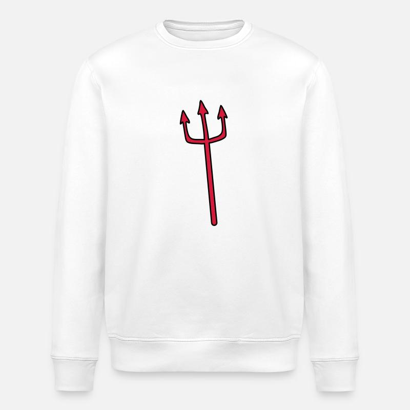 Devil Trident weapon lancing - Stanley/Stella ROLLER Unisex Organic Sweatshirt - white