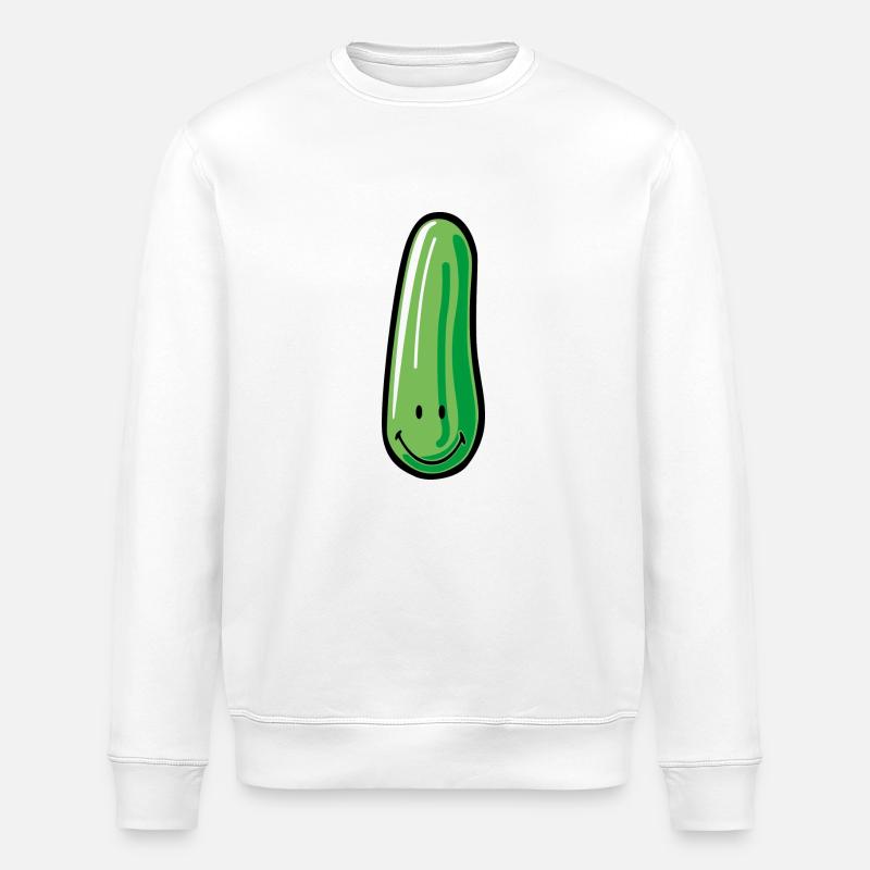 Smiley Cucumber - Sweat bio ROLLER Stanley/Stella Unisexe - blanc