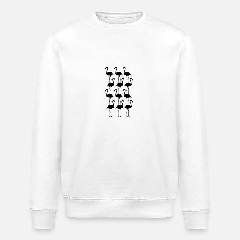 Flamingos Animals Symbolism - Stanley/Stella ROLLER Unisex Organic Sweatshirt - white