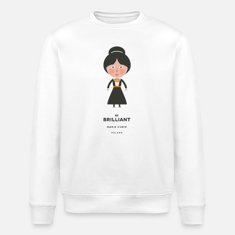MARIE CURIE - Stanley/Stella Unisex Bio-Sweatshirt ROLLER - Weiß