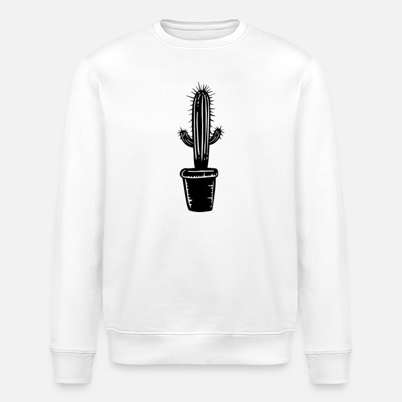 Kaktus - Stanley/Stella Unisex Bio-Sweatshirt ROLLER - Weiß