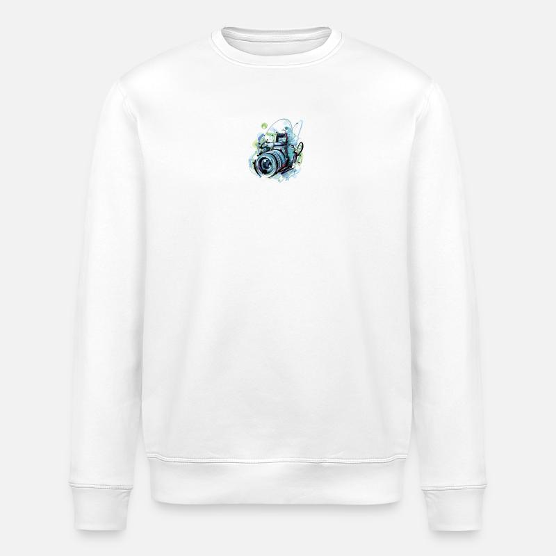 Urban Burst Camera - Stanley/Stella ROLLER Unisex Organic Sweatshirt - white