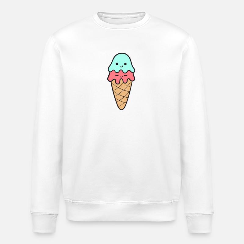 Eis Eiscreme - Stanley/Stella Unisex Bio-Sweatshirt ROLLER - Weiß