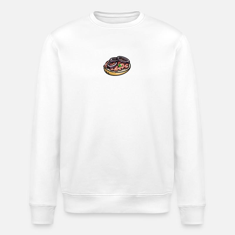 Mettbrötchen Mett - Sweat bio ROLLER Stanley/Stella Unisexe - blanc
