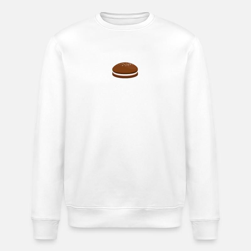 Cookie - braunes Plätzchen - Stanley/Stella Unisex Bio-Sweatshirt ROLLER - Weiß
